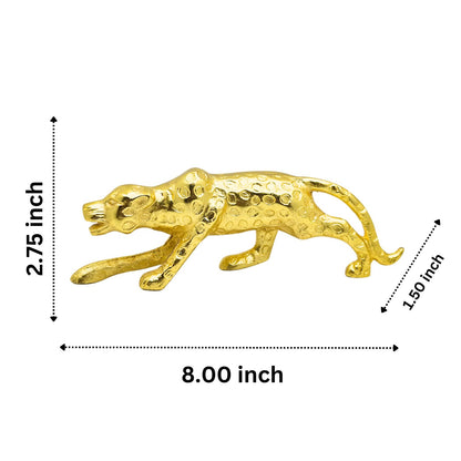 The Spiritual Living Wildlife Animal Statue Leopard Panther Jaguar Metal Showpiece Home Décor Decorative Table Showpiece for Home