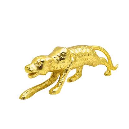 The Spiritual Living Wildlife Animal Statue Leopard Panther Jaguar Metal Showpiece Home Décor Decorative Table Showpiece for Home